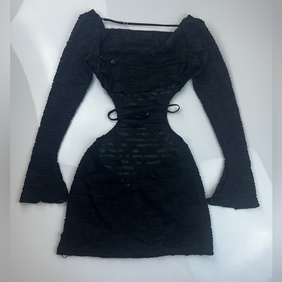 New Pink Cut Out Mini Dress S54-24 - Picture 7 of 8